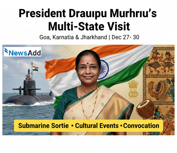 President Droupadi Murmu to Visit Goa, Karnataka and Jharkhand from December 27 to 30