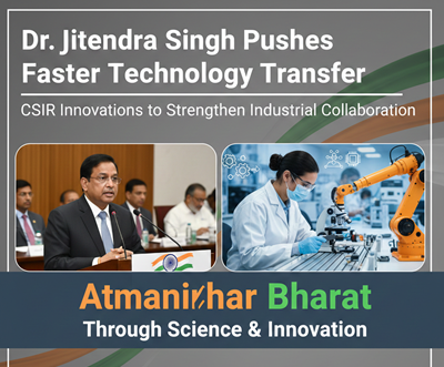 Dr Jitendra Singh Urges Faster Technology Transfer to Boost Industrial Collaboration