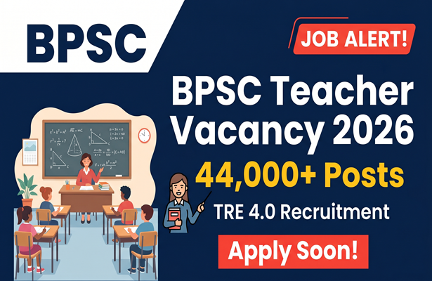 BPSC School Teacher TRE 4.0 Recruitment 2026: 44,000+ Vacancies – Apply कब शुरू होगा और कौन कर सकता है आवेदन?