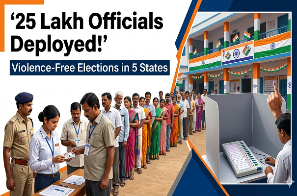 Election Commission Deploys Over 2.5 Million Officials to Ensure Violence-Free Polls in 5 States