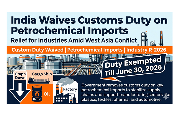 Government Waives Customs Duty on Petrochemical Imports Amid West Asia Conflict, Industry to Benefit