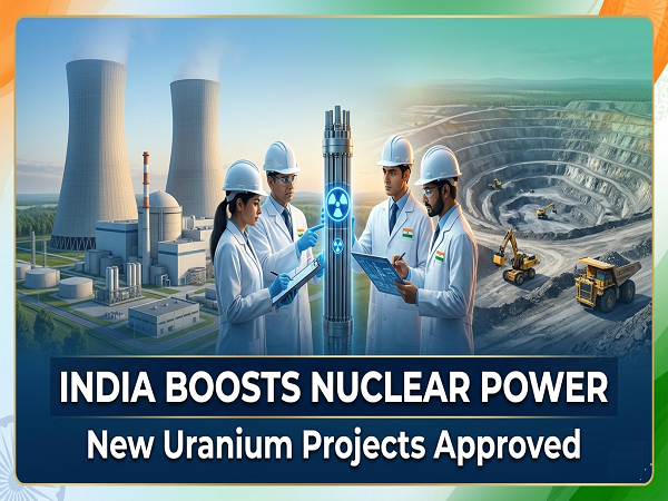 India Boosts Indigenous Nuclear Fuel Cycle Capacity with New Uranium Projects