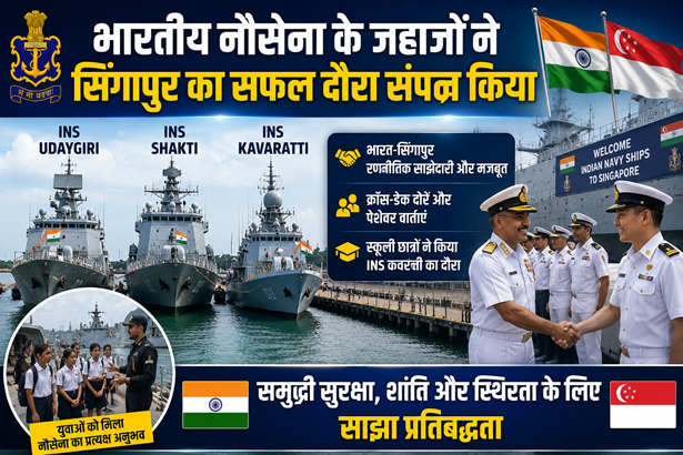 Indian Navy Ships Successfully Conclude Singapore Visit, Strengthening Maritime Partnership