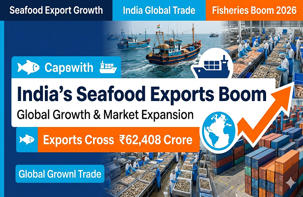 India’s Seafood Exports Surge, Strengthening Global Competitiveness and Market Reach