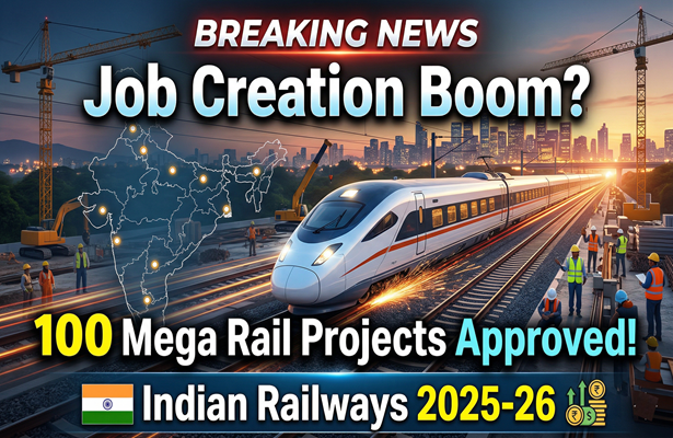 Job Creation Boom? Indian Railways Approves 100 Mega Projects in 2025-26!