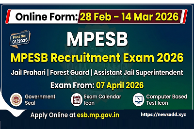 MPESB Jail Prahari & Vanrakshak Recruitment Exam 2026: Full Details, Dates, Fees & Selection Process